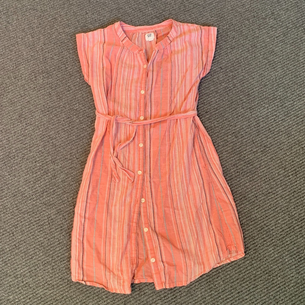 Gap Kids Coral Button Up Sundress